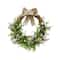 20" Natural Bow, Speckled Egg & Pastel Tulip Wreath with Nest by Ashland®